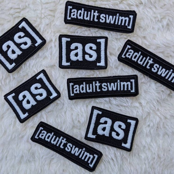 Adult Swim logo glow in the dark iron on patch 95mm or 65mm