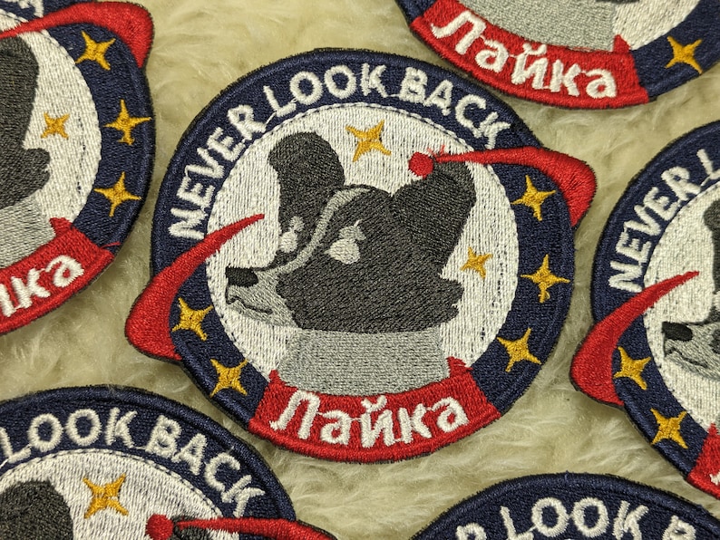 Layka Patch Laika Space Dog 80mm Iron on Patch - Etsy