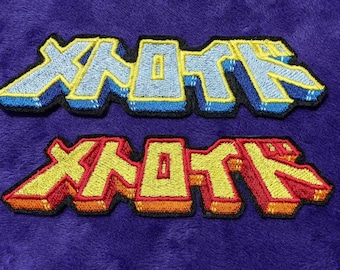 Metroid Japanese 1986 logo 135mm Iron On Patch