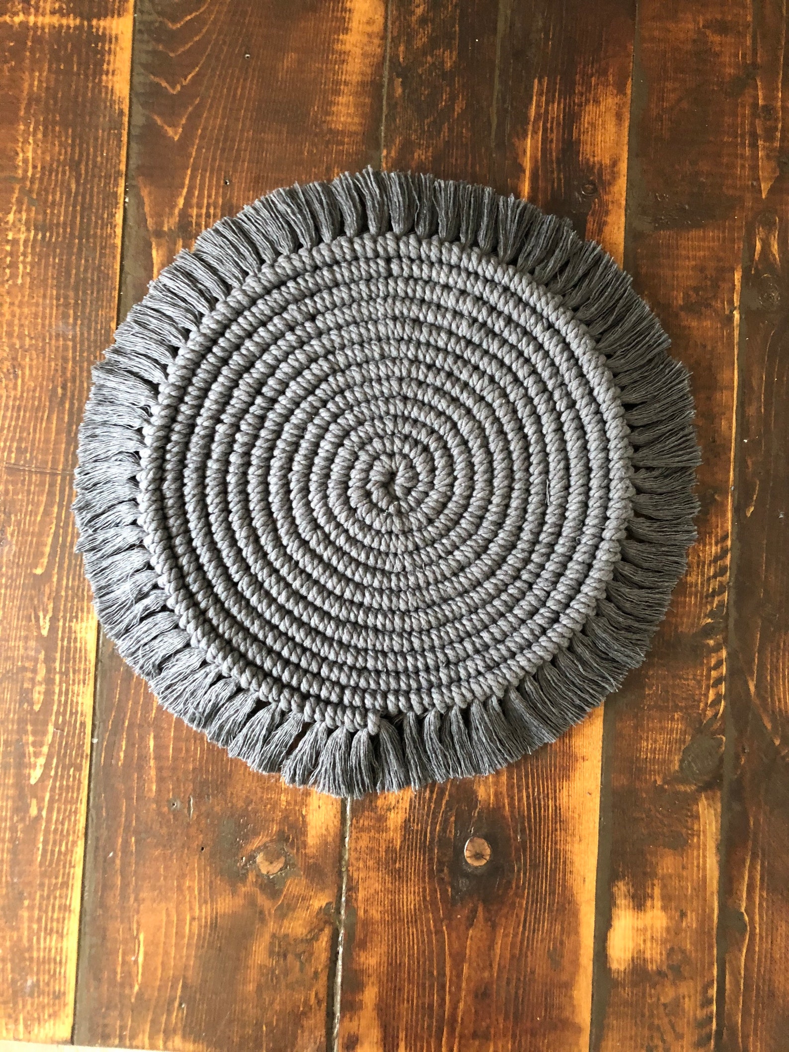 Exlg Macrame Placemat/ Macrame Round Placemat/ Table Decor/ Etsy