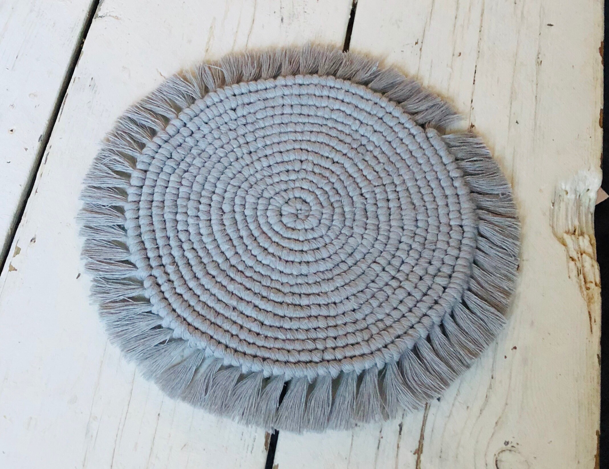 Med Macrame placemat/ macrame round placemat/ table decor/ Etsy