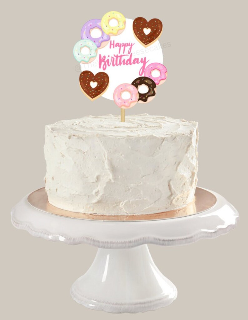 Donut Cake Topper Etsy