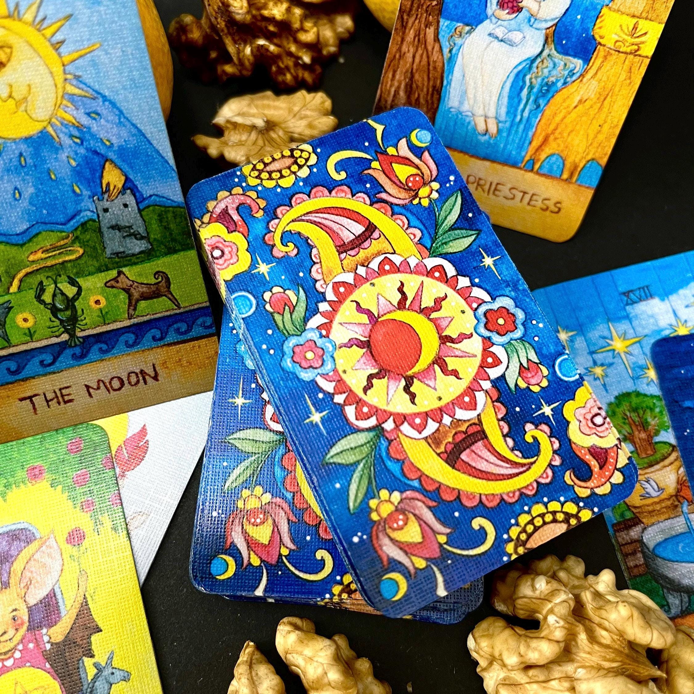 Mini Tarot Deck Solar Soul, Mini Tarot Deck Travel, Unique Small Tarot ...