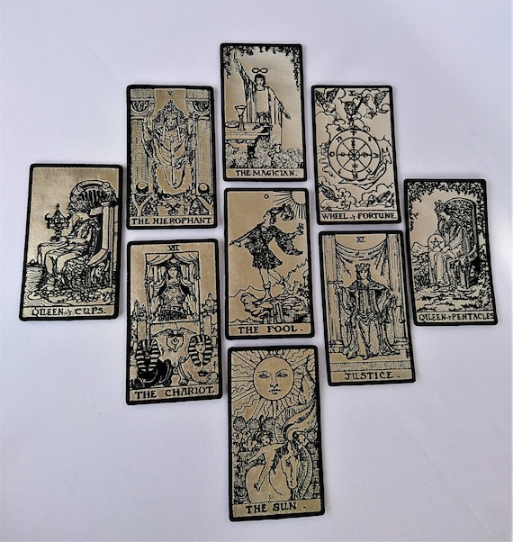 Tarot Deck 78 White Gold Embroidered Classic, Tarot Rider