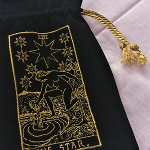 Cartes de tarot de motif de broderie HAUTE PRÊTRESSE, motif de broderie machine, téléchargement immédiat, patch occulte image 10
