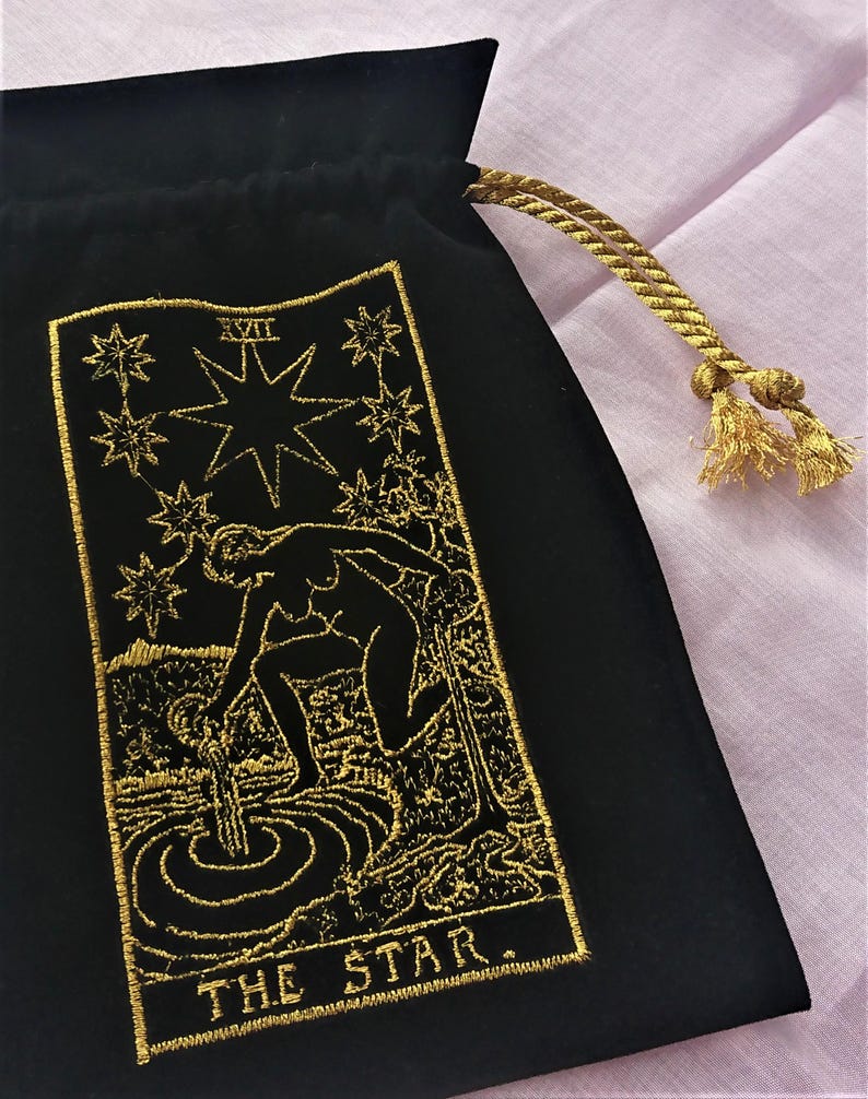 Cartes de tarot de motif de broderie HAUTE PRÊTRESSE, motif de broderie machine, téléchargement immédiat, patch occulte image 10
