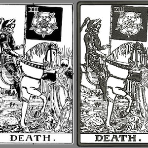 Stickmuster TarotKarten TOD, Maschinenstickerei, Stickmuster, Occult Aufnäher