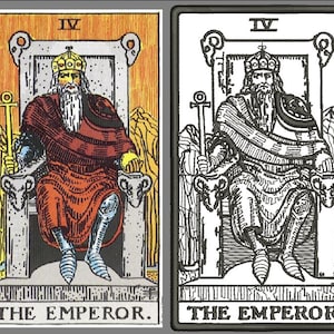 Embroidery Pattern TarotCards EMPEROR, Machine Embroidery Design, Instant download, Occult patch