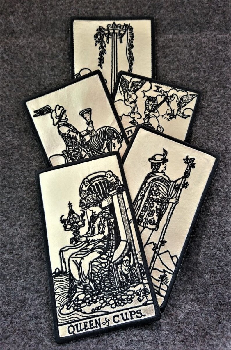 Cartes de tarot de motif de broderie HAUTE PRÊTRESSE, motif de broderie machine, téléchargement immédiat, patch occulte image 7
