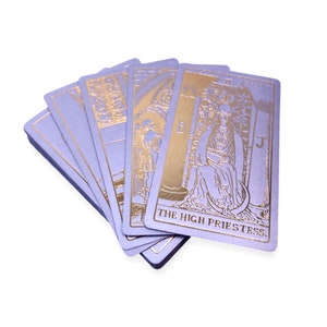 Amethyst Tarot Deck with Rose Gold Foil & Velvet Bag