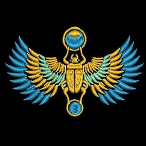 Egyptian Scarab Beetle, Magic Scarab, MachineEmbroideryDesign, instant download, 4 SIZE