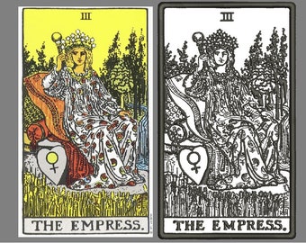 Motif de broderie TarotCards EMPRESS, motif de broderie Machine, téléchargement immédiat, patch occulte