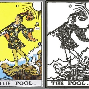 Embroidery Pattern TarotCards FOOL, Machine Embroidery Design, Instant download, Occult patch