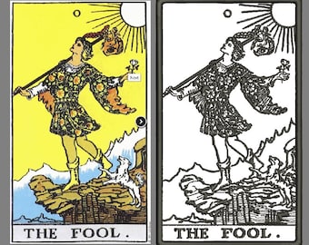 Motif de broderie TarotCards FOOL, motif de broderie machine, téléchargement immédiat, patch occulte