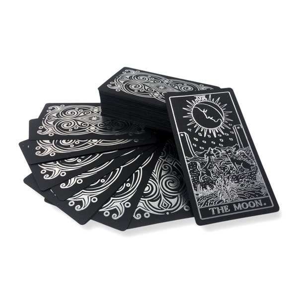 Tarot Cards Black Etsy