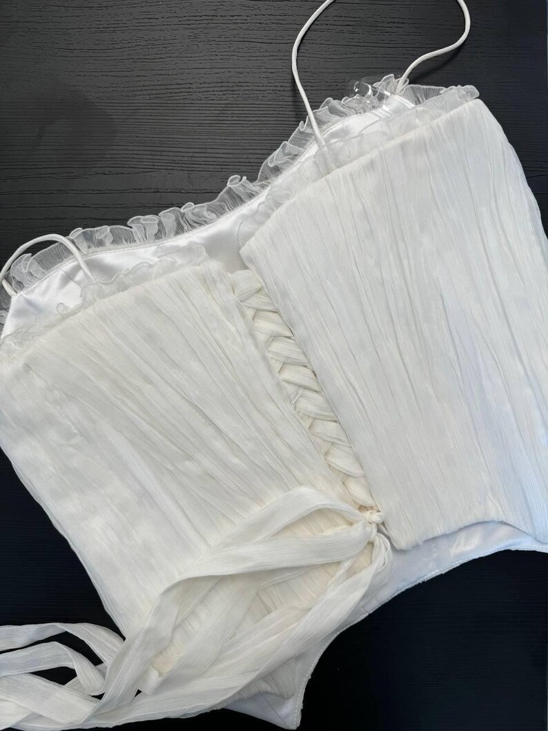 Elegant Silk Corset and Draped Skirt Set, Scarf Included, Luxury Evening Wear, Special Event Outfit, Sophisticated Dress image 8