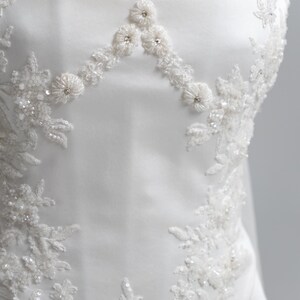 Beaded Corset Ensemble, Interchangeable Skirts, Premium Satin Corset, Refined Elegance, Metal Boning Support image 13
