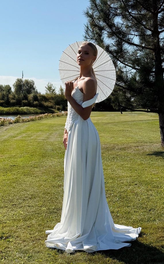 easter corset dress Fairy Tale Bridal Corset, Ivory Mermaid Skirt, off Shoulder Satin Wedding  Top, Satin Skirt With Train, Bridal Dress, Easter Gift