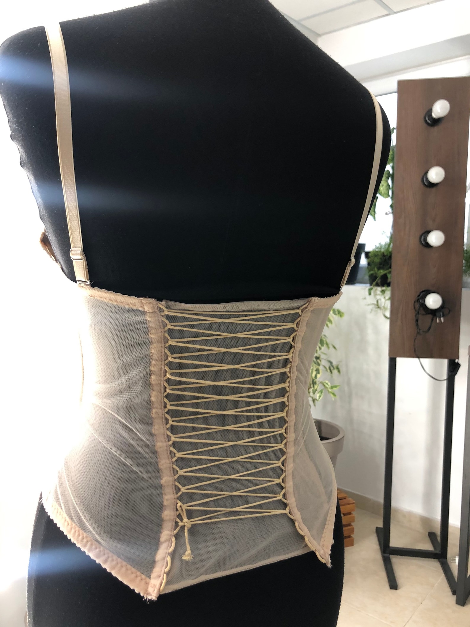 Removable Straps Beige Mesh Corset Sexy Bustiers Crop Top Etsy