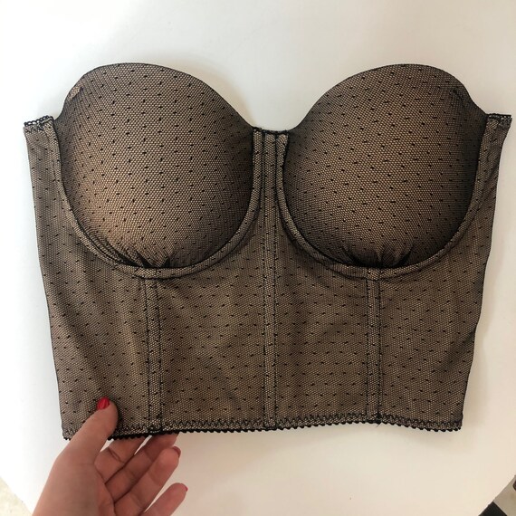 Little Dots Mesh Corset, With Nude Lining and Removable Straps