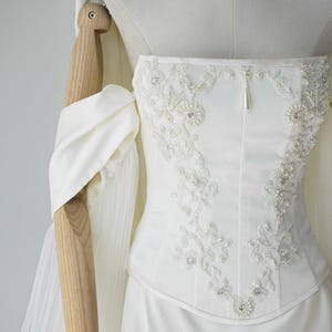 Vestido de novia bohemio personalizado con mangas desmontables, vestido de novia pequeño, vestido corto moderno, vestido de novia de satén