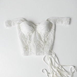 White Lace Bustier Inspired Top White Lace Bustier Inspired Top