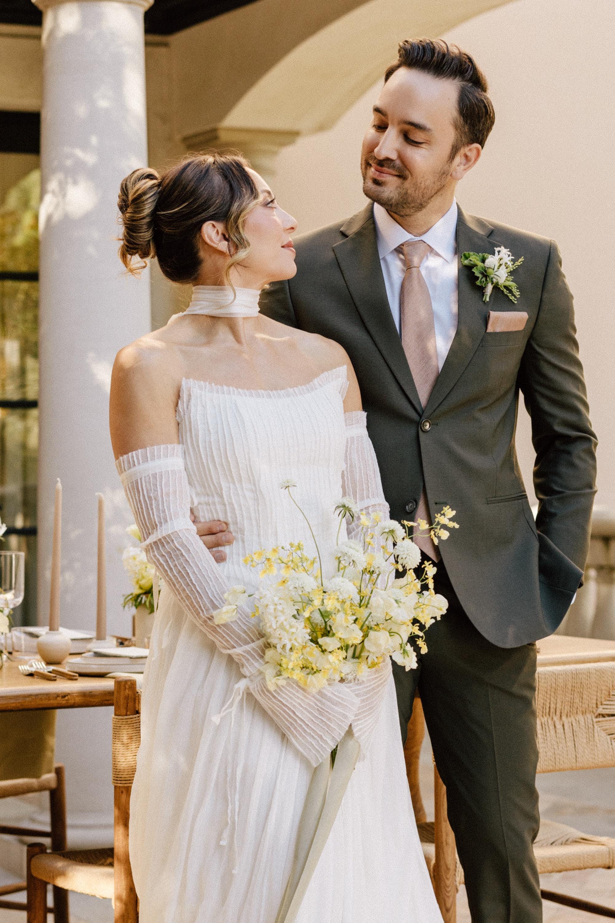 Modern Silk Wedding Dress, Handcrafted Bridal Gown, Custom Bride-to-Order Dress, Unique Wedding Attire