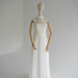 Natural Silk Corset and Draped Skirt Set