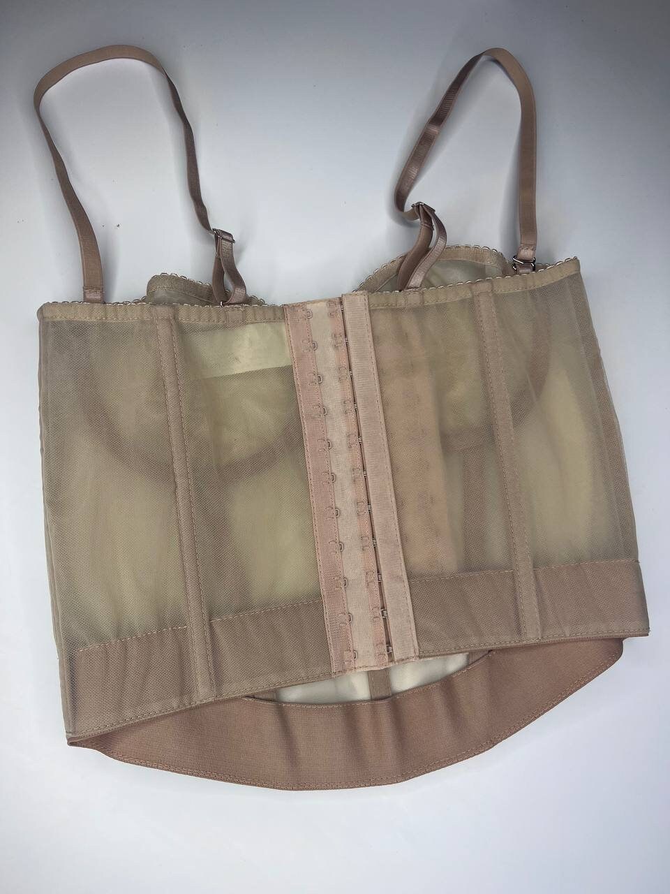 トップス Eaphi bustier line sheer blouse / beige Eaphi bustier line sheer blouse / beige - メルカリ