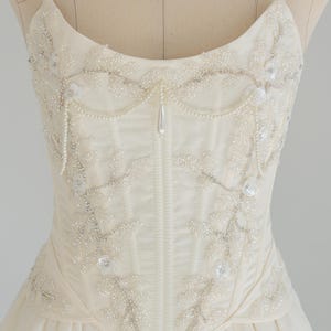 Corset & Skirt Set with Floral Embroidery, Lace-Up Back, Metal Boning, Stylish Slit, Taffeta Fabric for Special Occasions