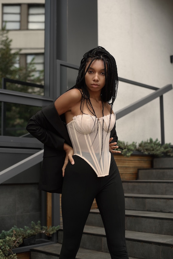 plus size bustier crop top