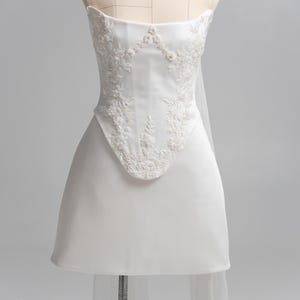 Beaded Corset Ensemble, Interchangeable Skirts, Premium Satin Corset, Refined Elegance, Metal Boning Support image 2