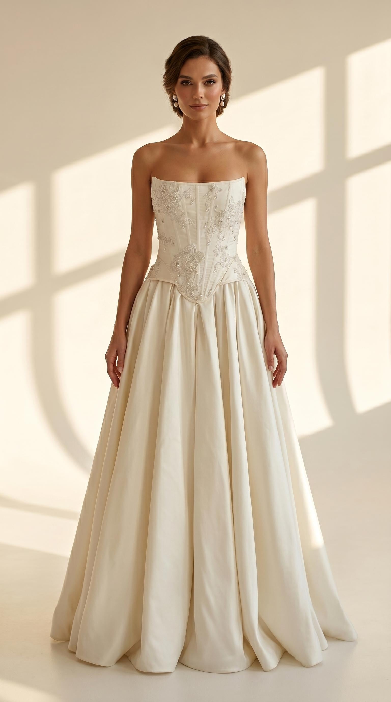 Dark Ivory Corset Skirt Set