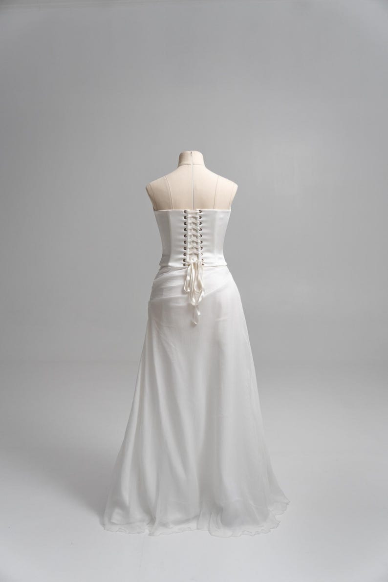 Beaded Corset Ensemble, Interchangeable Skirts, Premium Satin Corset, Refined Elegance, Metal Boning Support image 16