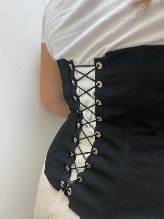 Overbust Black Corset Top Corset Trainer Corset Waist Training Corset Lacing Tightlacing Corset Woman Corset Overbust Corset Etsy