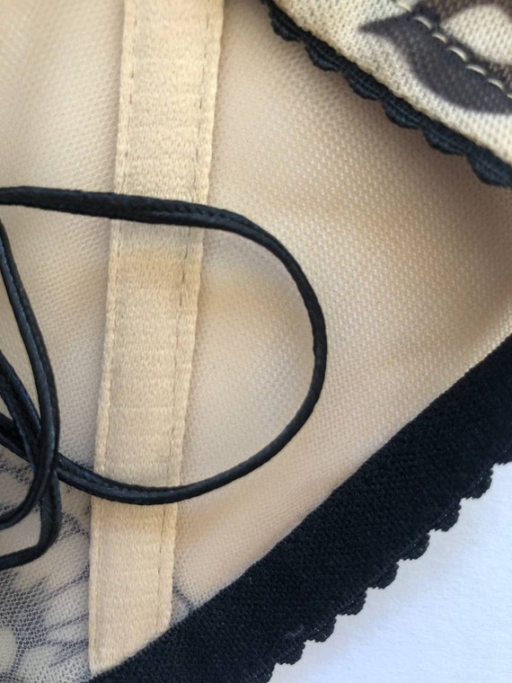 Black Floral Mesh Corset Belt, Transparent Tight Lacing Crop Top, Plus Size  Waist Training Strapless Corset, Underbust Corset 