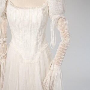 Modern Silk Wedding Dress, Handcrafted Bridal Gown, Custom Bride-to-Order Dress, Unique Wedding Attire image 9