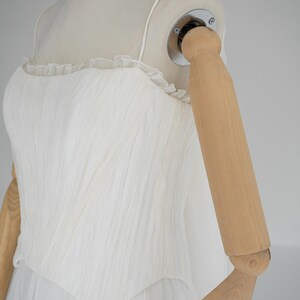 Elegant Silk Corset and Draped Skirt Set, Scarf Included, Luxury Evening Wear, Special Event Outfit, Sophisticated Dress image 7