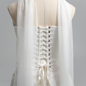 Beaded Corset Ensemble, Interchangeable Skirts, Premium Satin Corset, Refined Elegance, Metal Boning Support image 17