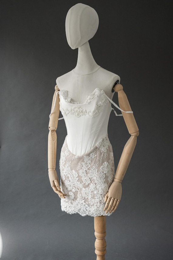 Custom Short Spaghetti Straps Wedding Dress, Simple Beach Bride Gown, Handmade To Order, Minimalist Bridal Gown, Wedding Christmas