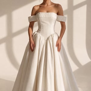Pink Satin Wedding Dress with Cap Sleeves, Long Bridal Gown, Custom Made, Elegant Bride Dress, Wedding Gown