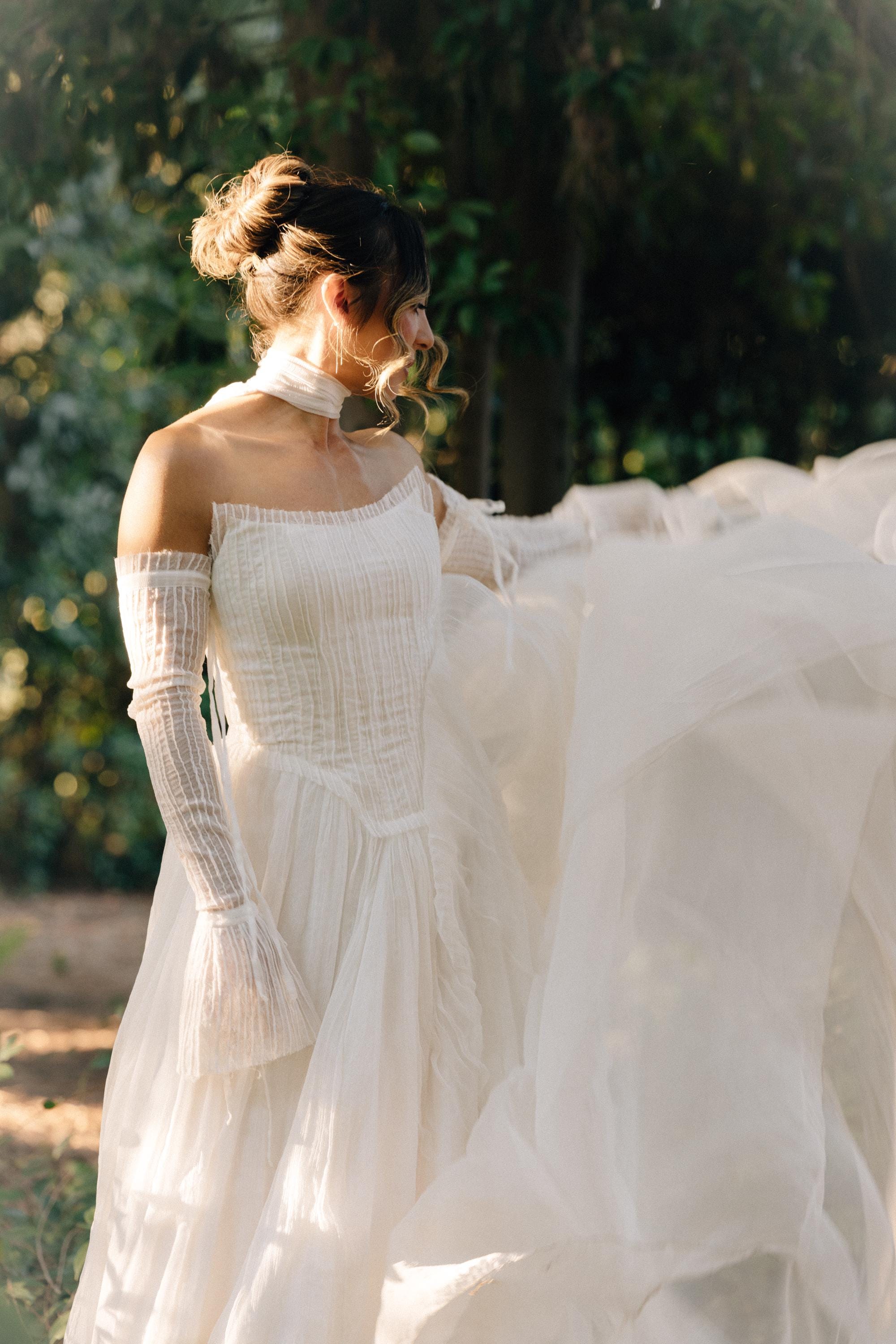 white christmas dresses Blush Basque Waist Wedding Dress with Lace Corset and Silk Flowers – Boom  Blush main image 0