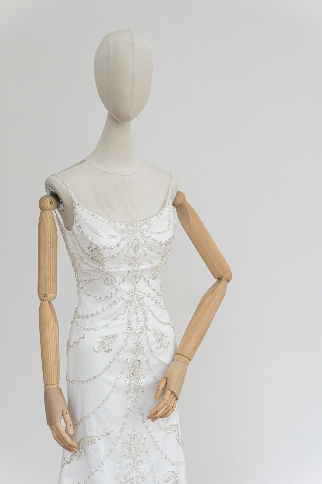 Boho Wedding Dress with Sparkly Ivory Flower Applique main image 0