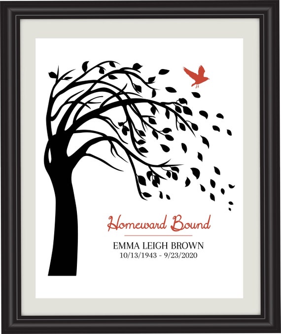 Loss of Loved One Wall Art Printable Personalized Remembrance | Etsy