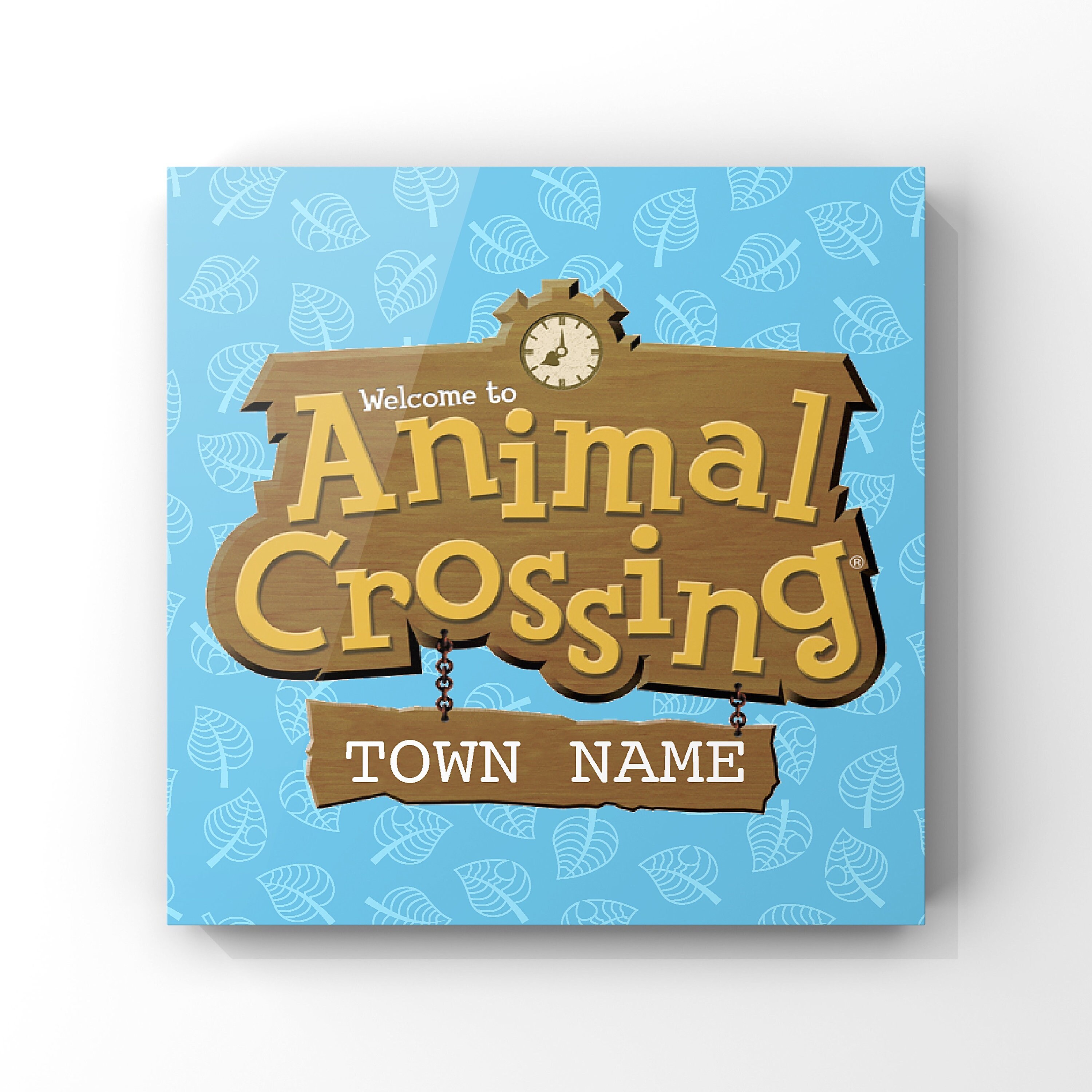 Animal Crossing Town Wall Art Personalizado Personalizado Etsy