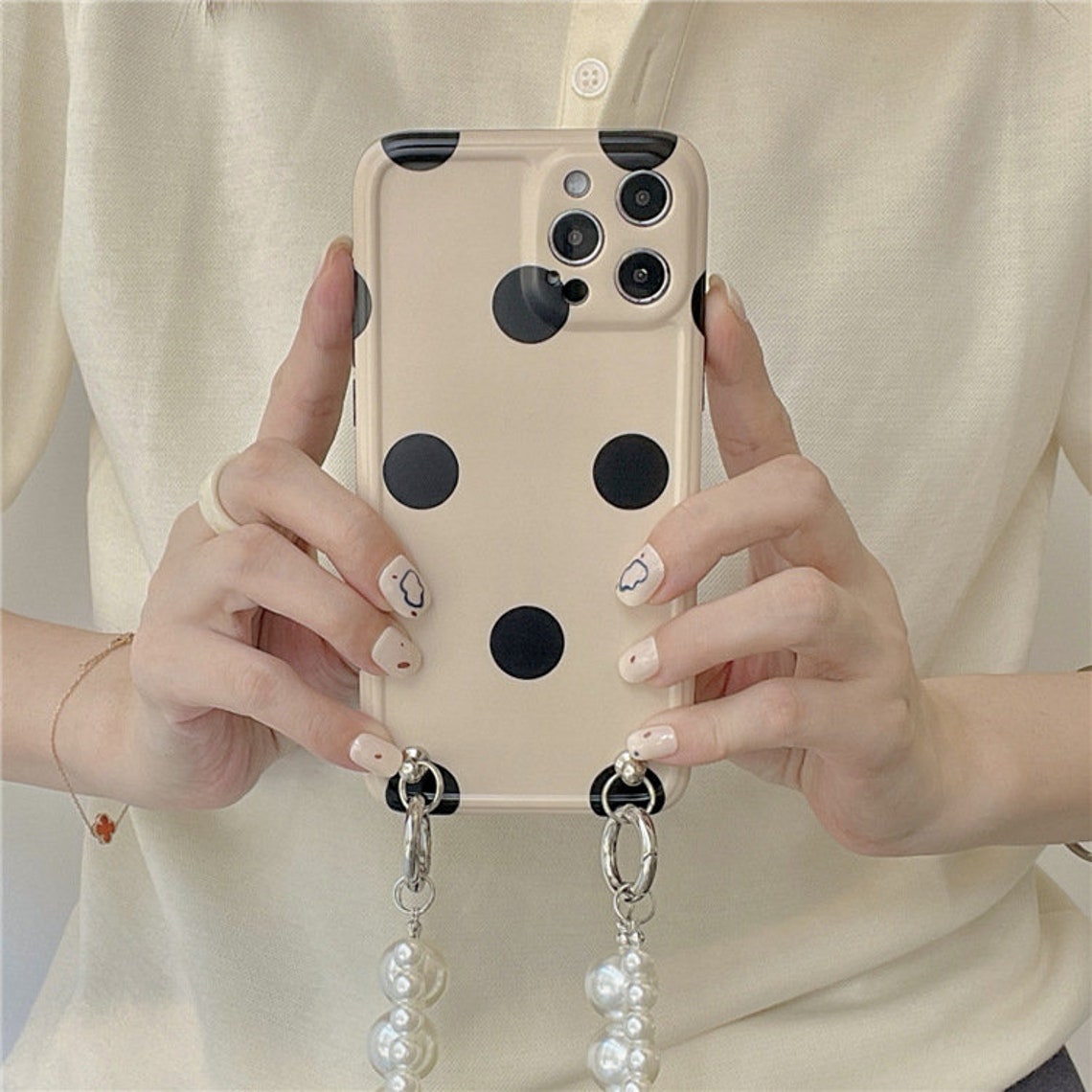 Polka dot crossbody chain iPhone Case Iphone 7/8 plus Iphone Etsy