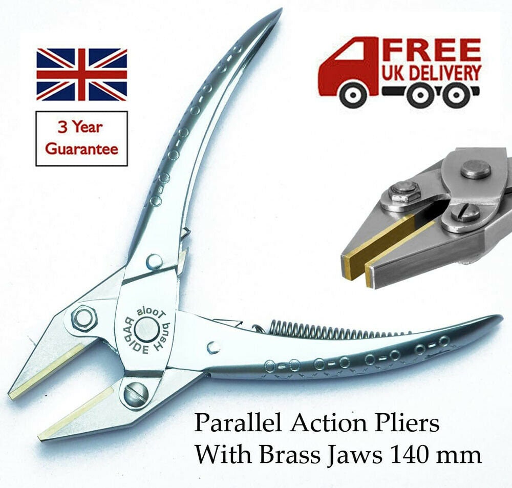 Brass Lined Flat Nose Smooth Jaw Parallel Pliers