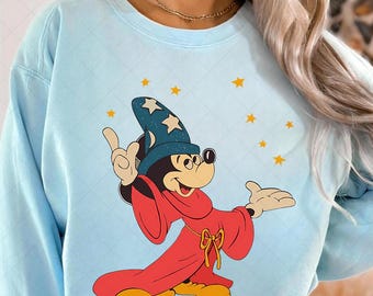 Retro Fantasia Movie Png, Comfort Colors Fantasia Sorcerer Mouse Png, Fantasmic Png, Mouse Trip Png, Mouse Movie Fans Png