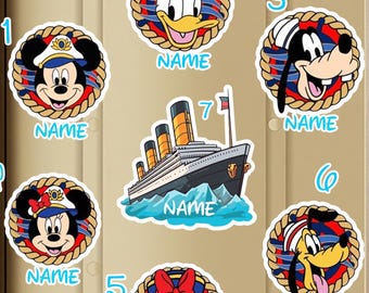 Disney Cruise Door Magnet Set, Personalized Disney Cruise Magnets, Custom Family Cruise Door Decor, Cruise Cabin Magnet Gift