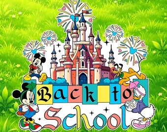 Mickey Mouse Back To School Sticker, Disney School Vinyl Decal, Minnie Donald Daisy Goofy Pluto Classroom Laptop Water Bottle Sticker